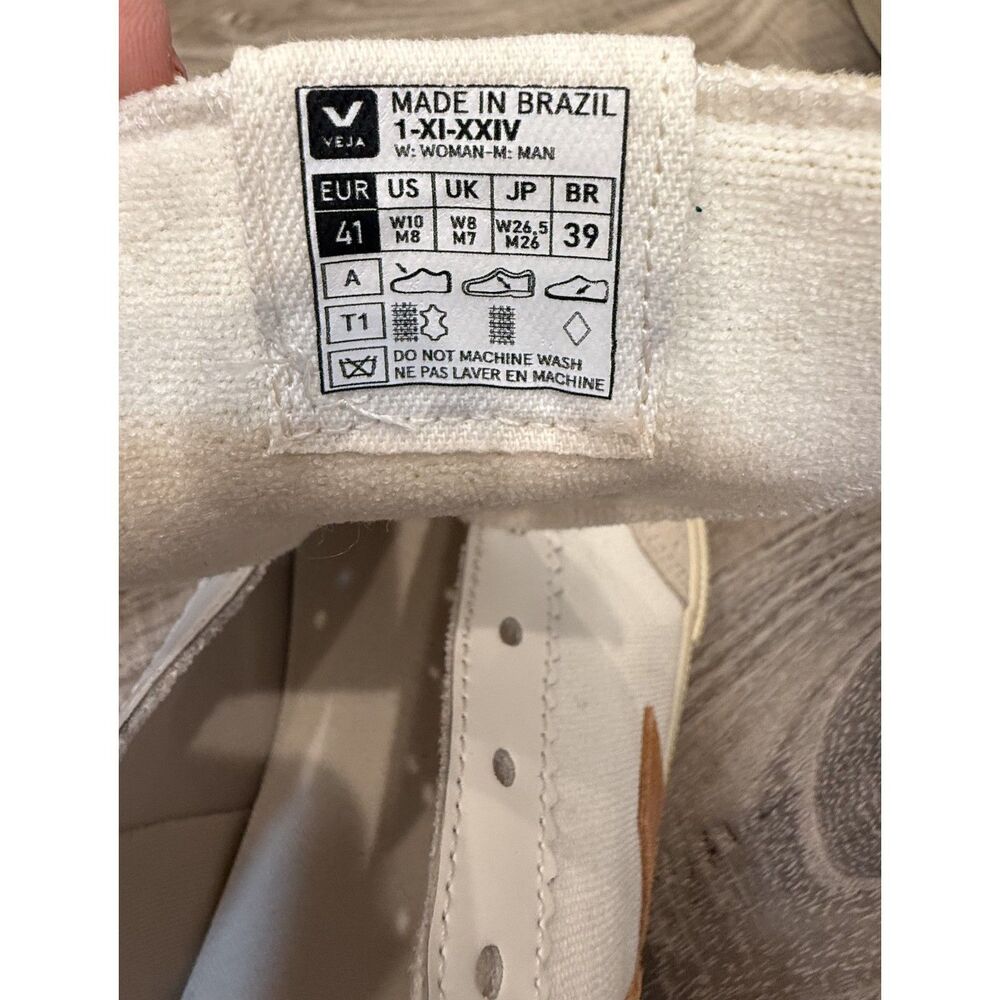 Veja Volley Canvas White Umber M8/ W10 - Picture 5 of 7